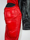 Dainese Red & Black Genuine Leather 2-Piece Motorcycle Racing Suit (PADDED) w/ Back hump (Jacket size :M/L) (Biker Pant : W:38|L:38)