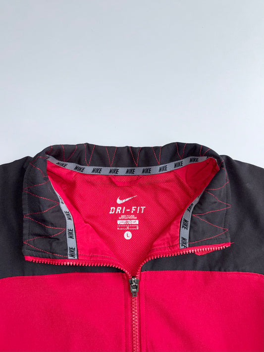 Nike | Red Black Dri-Fit Track Jacket | (L)