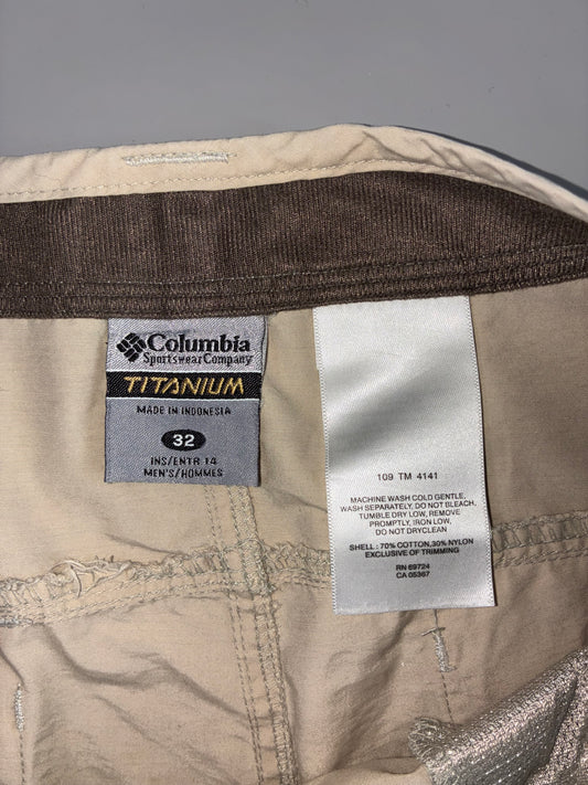 Columbia Titanium Omni-Dry Cargo Shorts Khaki (W:36) (L:25)