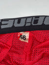 Dainese Red & Black Genuine Leather 2-Piece Motorcycle Racing Suit (PADDED) w/ Back hump (Jacket size :M/L) (Biker Pant : W:38|L:38)