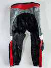 Dainese Red & Black Genuine Leather 2-Piece Motorcycle Racing Suit (PADDED) w/ Back hump (Jacket size :M/L) (Biker Pant : W:38|L:38)