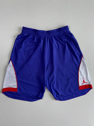 Jordan Dri-FIT Mesh-Panel Basketball Shorts Blue/Red/White (W:32) (L:24)