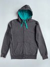 Puma | Grey Teal Zip Hoodie | (M)