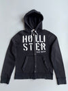 Hollister | Black Graphic Zip Hoodie | (M)
