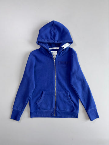 Superdry Track & Field Embroidered Zip Hoodie Blue (S)
