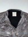 Zadig & Voltaire Black Leather Moto Jacket  Zip pockets (XS)