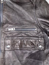 Zadig & Voltaire Black Leather Moto Jacket  Zip pockets (XS)