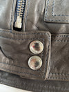 Zadig & Voltaire Black Leather Moto Jacket  Zip pockets (XS)