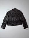 Zadig & Voltaire Black Leather Moto Jacket  Zip pockets (XS)