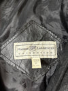 Maggie Lawrence Collection Embossed Leather Jacket  Black paisley-textured leather, (XL)