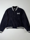 DKNY Equipment Black Striped Varsity Bomber Jacket (L/XL)
