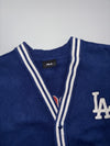LA Dodgers MLB Striped Button-Up Cardigan Navy (XL)