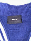 LA Dodgers MLB Striped Button-Up Cardigan Navy (XL)