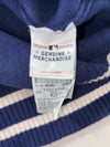 LA Dodgers MLB Striped Button-Up Cardigan Navy (XL)