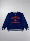 LA Dodgers MLB Striped Button-Up Cardigan Navy (XL)