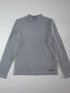 Yankees MLB Grey Mock Neck Long Sleeve Top – Embroidered wordmark (S)