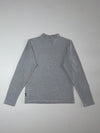 Yankees MLB Grey Mock Neck Long Sleeve Top – Embroidered wordmark (S)