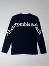 Abercrombie & Fitch Black Soft Tee Long Sleeve – Center chest logo, (S)