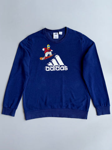 Adidas | Blue Simpsons Graphic Sweatshirt | (M)