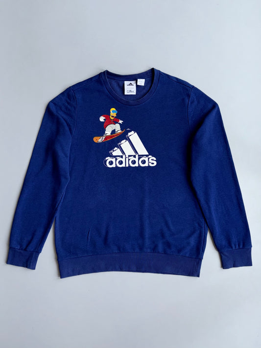 Adidas | Blue Simpsons Graphic Sweatshirt | (M)