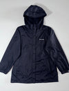 Columbia Navy Hooded Rain Jacket – Lightweight nylon, mesh lining, (M)