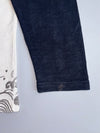 Big Train | White Navy Graphic embroidered Long Sleeve Tee | (L)