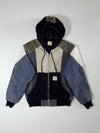 Carhartt Colorblock Patchwork Hooded Jacket Camo-lined hood, multi-tone panels (M)