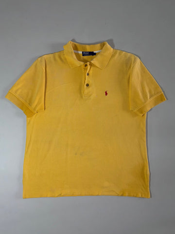 Polo by Ralph Lauren Yellow Pique Polo – Classic pony logo(XL)