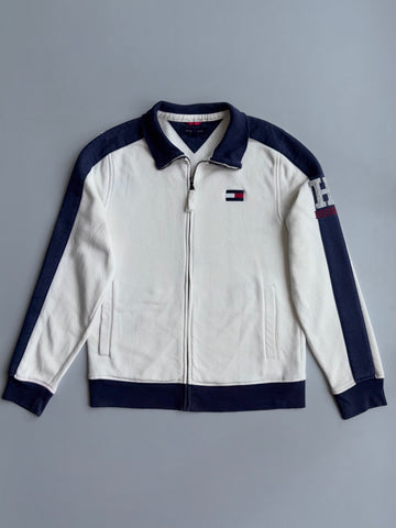 Tommy Hilfiger | White Navy Track Jacket | (M)