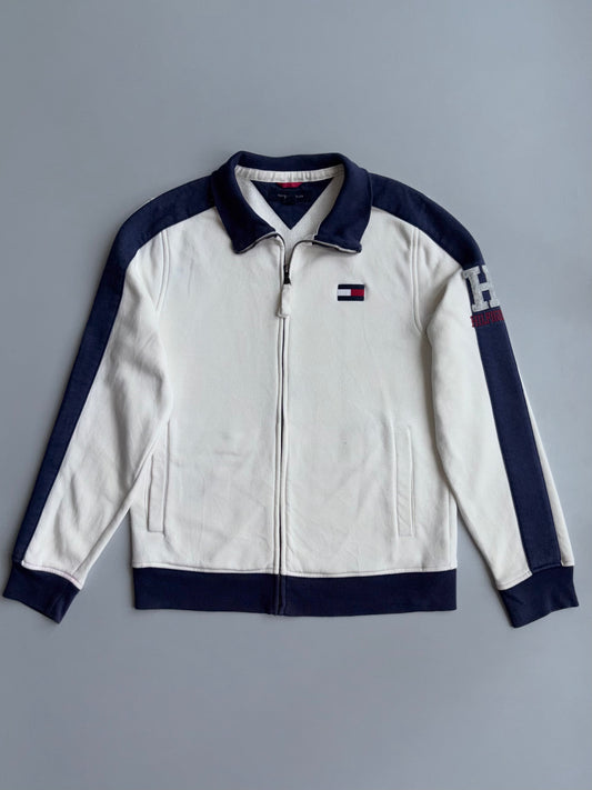 Tommy Hilfiger | White Navy Track Jacket | (M)