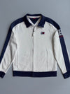 Tommy Hilfiger | White Navy Track Jacket | (M)
