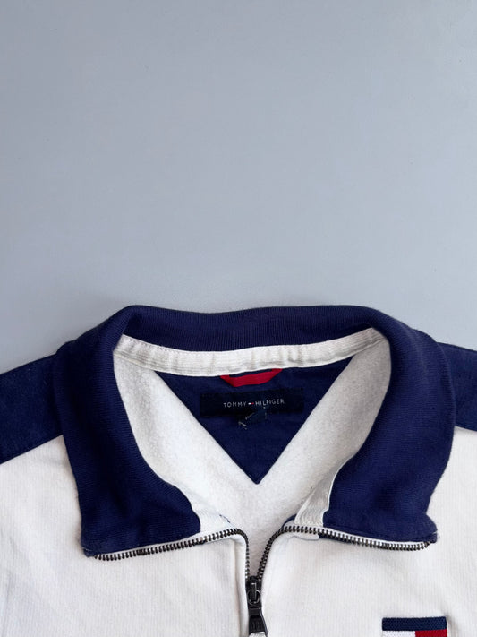 Tommy Hilfiger | White Navy Track Jacket | (M)