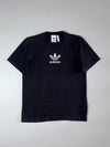 Adidas Trefoil Logo Tee – Black, classic chest logo, (L)