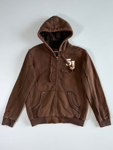 5th Street Faux Fur Lined Zip Hoodie (XL)