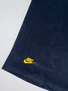 Nike Multi-Swoosh Embroidered Tee – Navy, tri-color logo placements, (L)