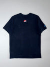 Nike Multi-Swoosh Embroidered Tee – Navy, tri-color logo placements, (L)