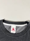 Le Coq Sportif Spellout Tee – Charcoal heather, front logo print (M)