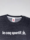 Le Coq Sportif Spellout Tee – Charcoal heather, front logo print (M)