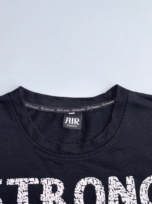 Air Fashion | Black Strong Future Graphic Long Sleeve | (2XL)