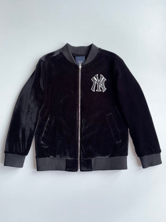 MLB | Black Velour Yankees Bomber Jacket | (XS)