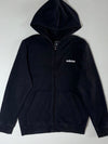 Adidas Full-Zip Hoodie – Black, Embroidered Logo  (S)