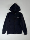 Adidas Full-Zip Hoodie – Black, Embroidered Logo  (S)