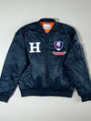 Sam MA-1 Bomber Jacket Orange Quilted Lining (L)