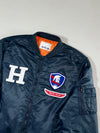 Sam MA-1 Bomber Jacket Orange Quilted Lining (L)
