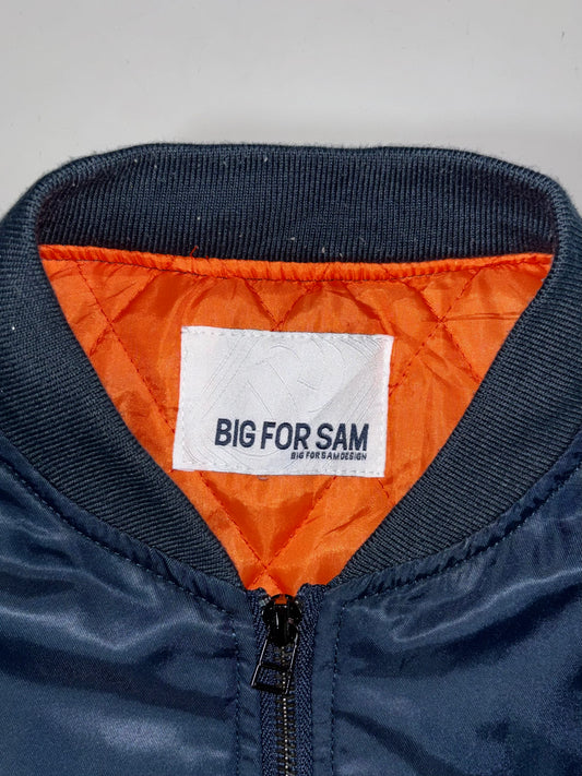 Sam MA-1 Bomber Jacket Orange Quilted Lining (L)