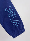 Fila Colorblock Windbreaker – Navy with Light Blue Hood, Sleeve Branding, (S)
