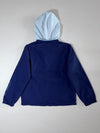 Fila Colorblock Windbreaker – Navy with Light Blue Hood, Sleeve Branding, (S)
