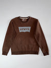 Levi’s Red Tab Batwing Sweatshirt – Brown, Grey Logo Print, (M)