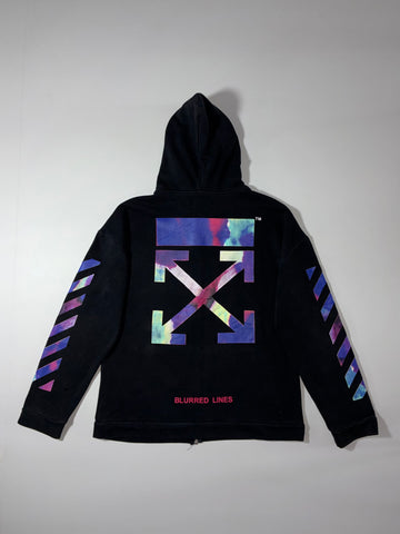 Off-White “Blurred Lines” Multicolor Arrows Full-Zip Hoodie (XL)
