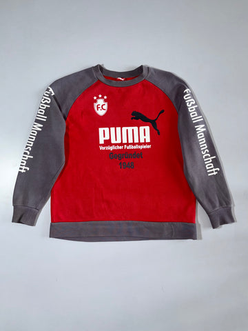 Puma | Fußball Mannschaft Crewneck Sweatshirt Red/Grey | (XS)